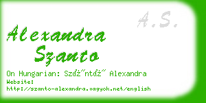 alexandra szanto business card